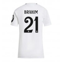 Fotballdrakt Dame Real Madrid Brahim Diaz #21 Hjemmedrakt 2024-25 Kortermet